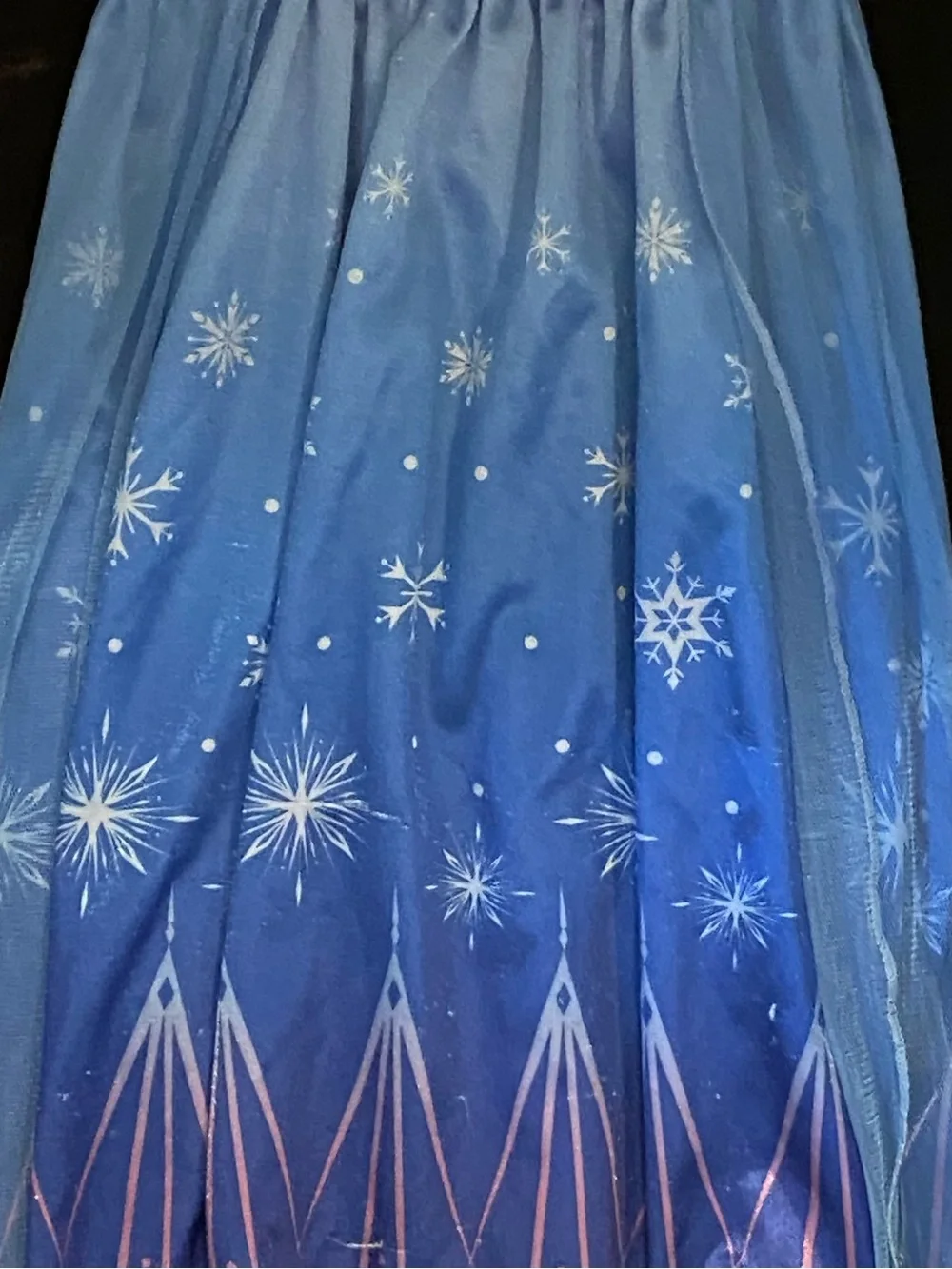Disney Blue Elsa Snowflake Nightgown Pajama Dress